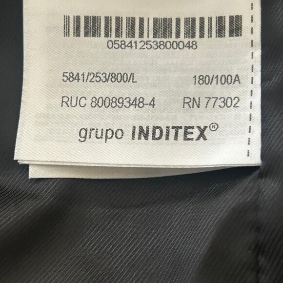 ZARA MAN 100% WOOL COAT LIMITED EDITION AW '23 SIZE L NEW WITH TAGS $229 - Picture 12 of 12